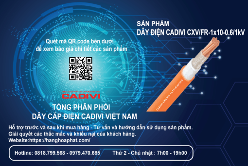 dây điện chống cháy cxv/fr 10-2