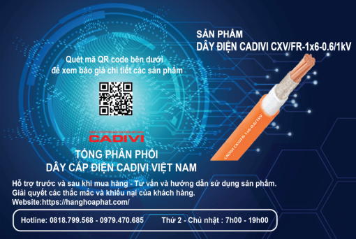 dây điện chống cháy cxv/fr 6-2