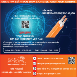 dây điện chống cháy cxv/fr 2x1.5-1