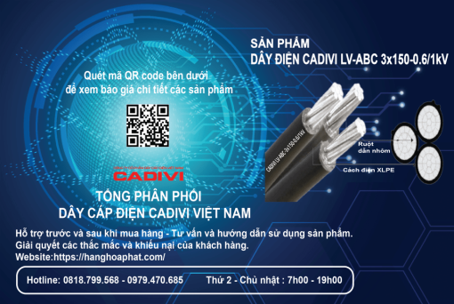 Dây điện cadivi LV-ABC 3x150-2