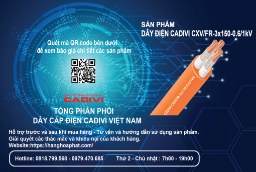 dây điện chống cháy cxv/fr 3x150-2