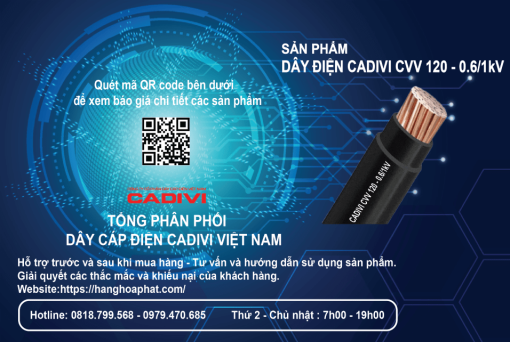 dây điện CADIVI CVV 120-2