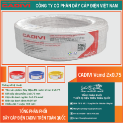Cadivi VCmd 2x0.75 trắng