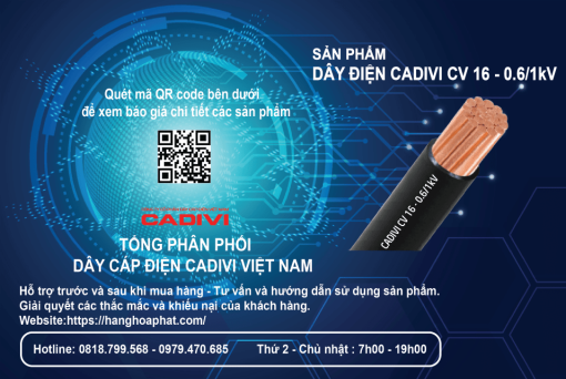 Dây điện Cadivi CV 16-1