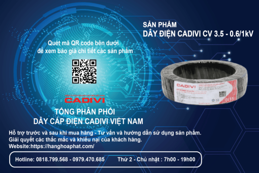 Dây điện cadivi cv 3.5 đen 1