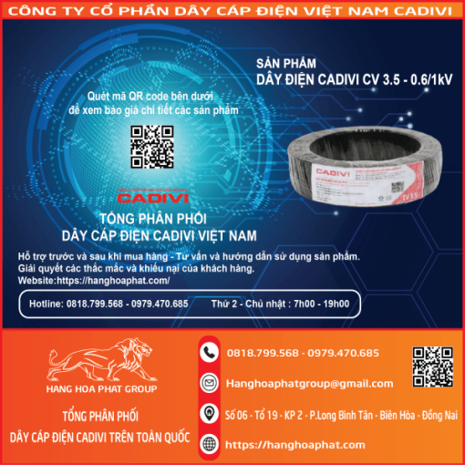 Dây điện cadivi cv 3.5 đen 2