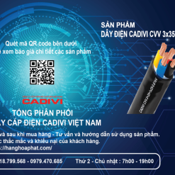 Dây điện CADIVI CVV 3x35+1x25-1