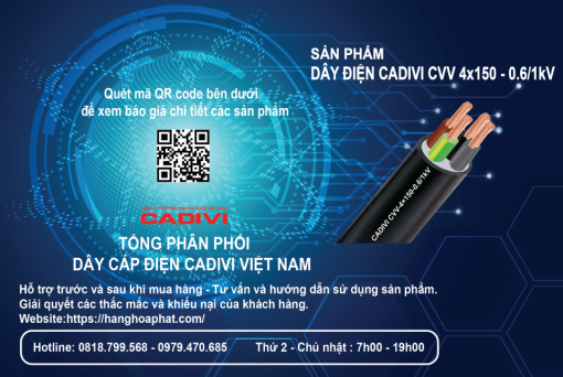 Dây điện CADIVI CVV 4x150-2