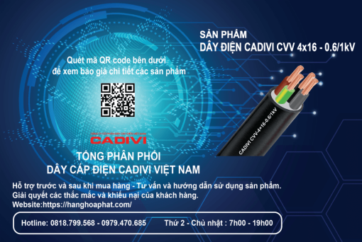 Dây điện CADIVI CVV 4x16-2