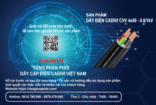 Dây điện CADIVI CVV 4x50-2