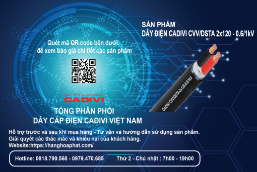 Dây điện CADIVI CVV/DSTA 120-2