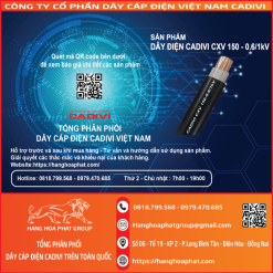 dây điện Cadivi CXV150-1