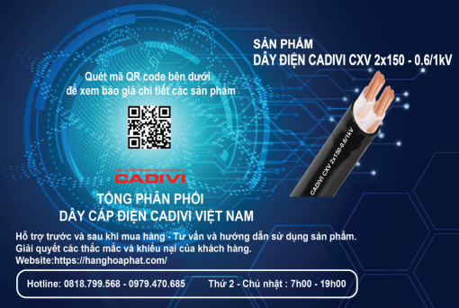 dây điện Cadivi CXV2X150-2