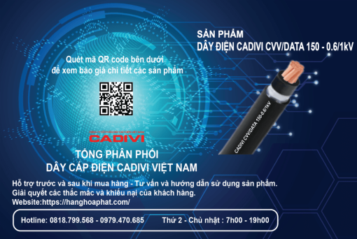 Dây điện CADIVI CVV/DATA 150-2