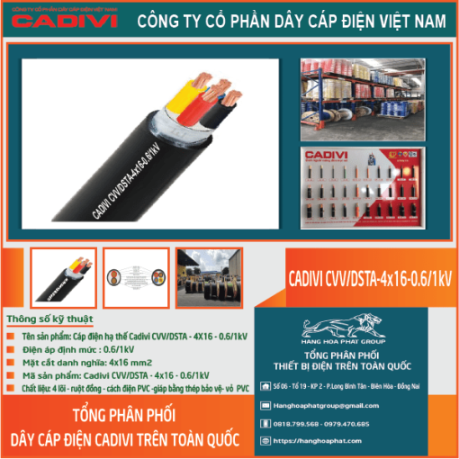CADIVI CVV/DSTA 4x16