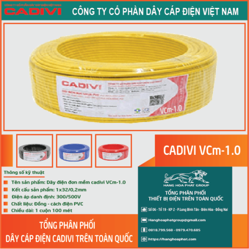 Cadivi VCm 1.0 vàng