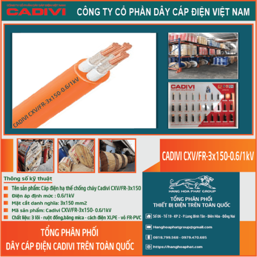 CADIVI CXV/FR 3x150