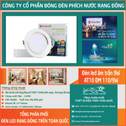 Đèn âm trần downlight AT10 110-9W đổi màu G1