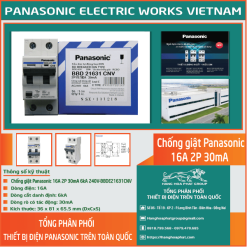 Chống Giật Panasonic 16A 2P 30mA