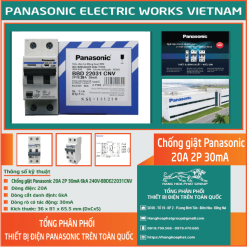 Chống Giật Panasonic 20A 2P 30mA