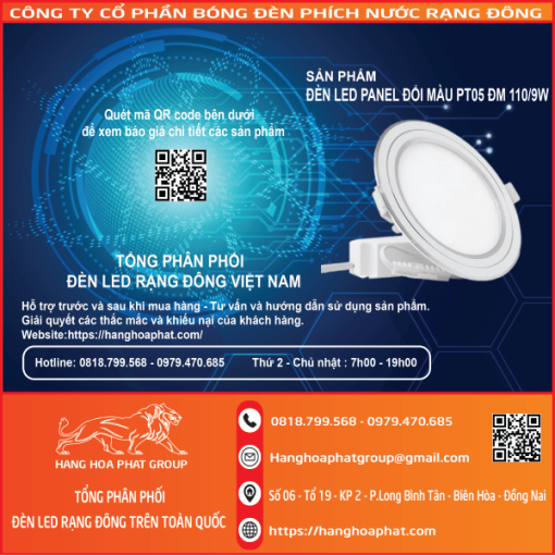 Đèn LED Rạng Đông PT05 ĐM 110/9W B 2