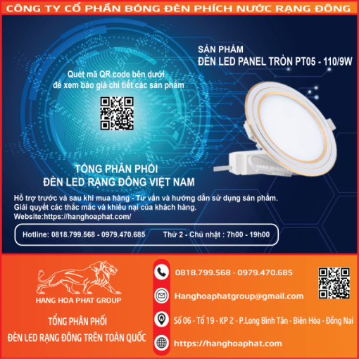 Đèn LED Rạng Đông PT05 110/9W G 1