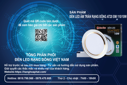 Đèn led âm trần Rạng Đông AT20 5