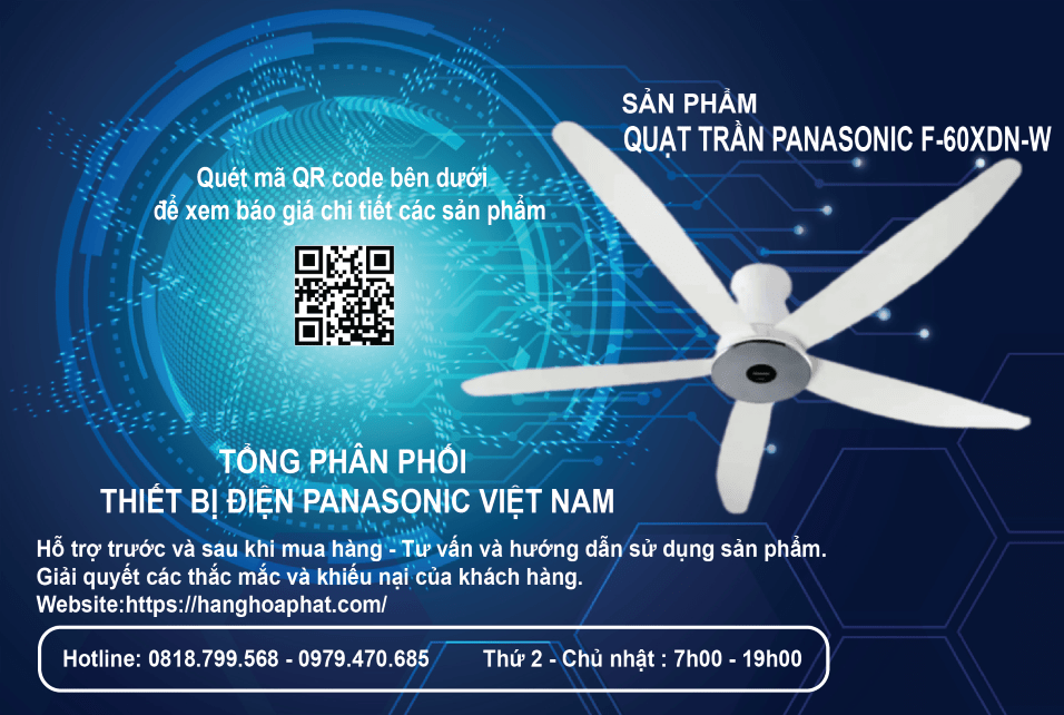 Quạt trần panasonic F-60XDN-W1