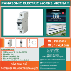 MCB Panasonic 40A 6kA 1P