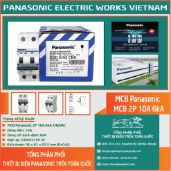 MCB Panasonic 10A 6kA 2P