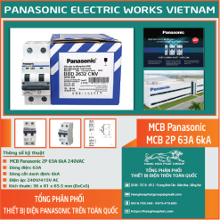 MCB Panasonic 63A 6kA 2P