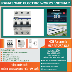 MCB Panasonic 25A 6kA 3P