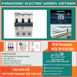 MCB Panasonic 63A 6kA 3P