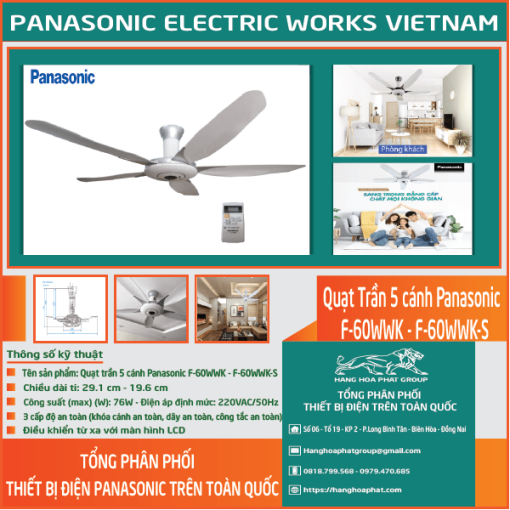 Quạt Trần Panasonic F-60WWK