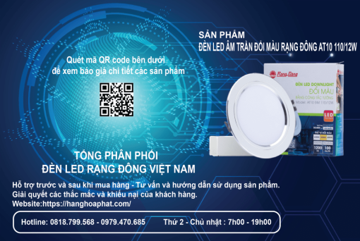 Đèn âm trần downlight AT10 110-12W đổi màu B5