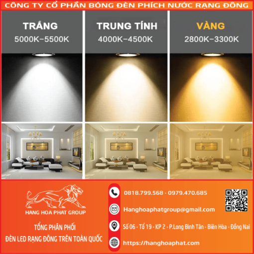 đèn led rạng đông đổi màu