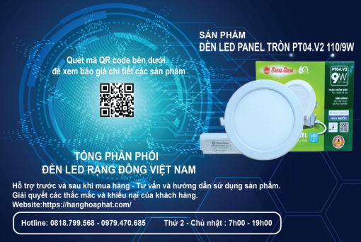 Đèn LED Rạng Đông PT04.V2 110/9W 2