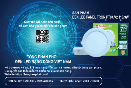 Đèn LED Rạng Đông PT04.V2 90/7W 2