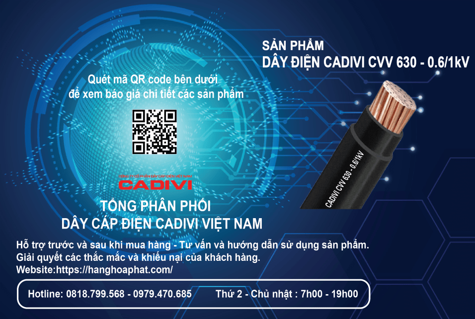 Dây điện CADIVI CVV 630-2