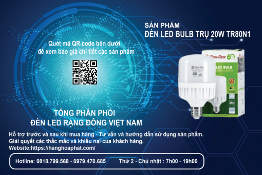 Bóng đèn Rạng Đông BULB Trụ 20W 3