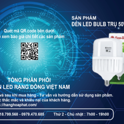 Bóng đèn Rạng Đông BULB Trụ 50W 3