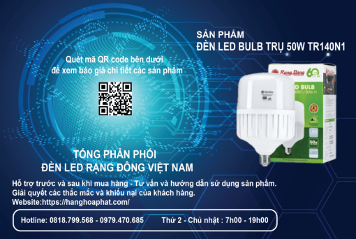 Bóng đèn Rạng Đông BULB Trụ 50W 3