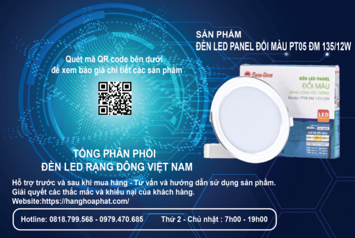 Đèn LED Rạng Đông PT05 ĐM 135/12W B 4