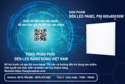 Đèn LED Panel Âm Trần P06 600×600 50W 2