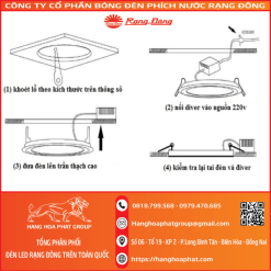 đèn led rạng đông lắp đặt