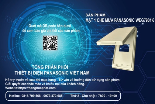 Mặt Panasonic 1 Thiết Bị Che Mưa WEG7901K 1