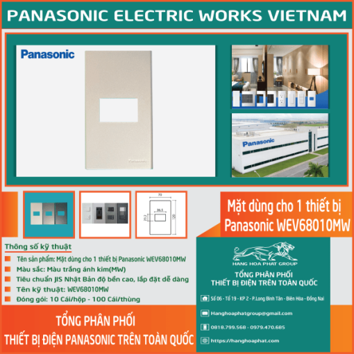 Mặt Panasonic 1 thiết bị WEV68010MW