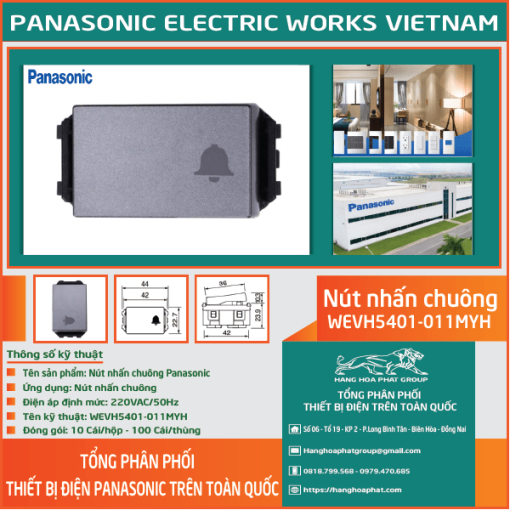 Nút nhấn chuông panasonic WEVH5401