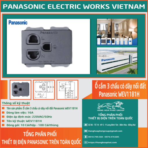 Ổ Cắm Panasonic 3 chấu