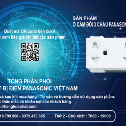 Ổ Cắm Panasonic đôi 3 chấu 2